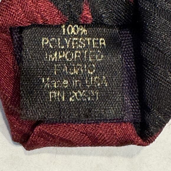 Camden Court Necktie Black Blue Red Geometric Abstract Art Deco Tie Polyester - Picture 8 of 8